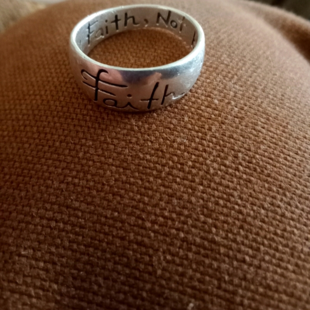 Sterling Silver 925 "Faith" ring